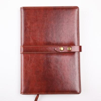 China Vintage Printed PU Cover Pen Holder Gifts A5 Custom Notebooks Business Notebook Customizable Durable Notebook for sale