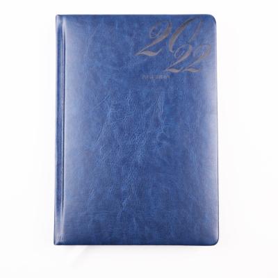 China Custom Language Printed Printing 2023 PU Leather Diary Daily Business Planner Handwriting Diary Customized for sale