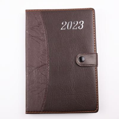 China Wholesale Printed PVC Cover A5 Business Agenda Removable Desk Writing Diary English-Spanish Diary Notebook Can Add Logo for sale