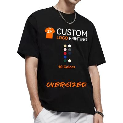 China Anti-wrinkle ZYtshirt 220G Wholesale unisex blank cotton T-shirts, customizable with LOGO prints and custom oversized T-shirt prints for sale