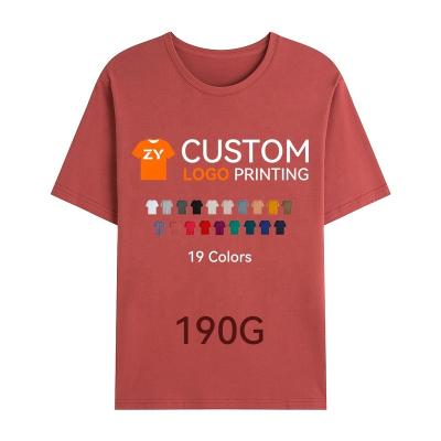 China Anti-wrinkle Wholesale cotton short-sleeved blank tee, customizable for men and unisex wear, with custom T shirts tags and  logo printing for sale