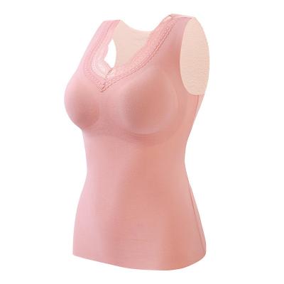 China Winter Breathable Wholesale Ladies Deep Invest Thermal Tank Top Kin Underwear Sleeveless Tank Top for sale