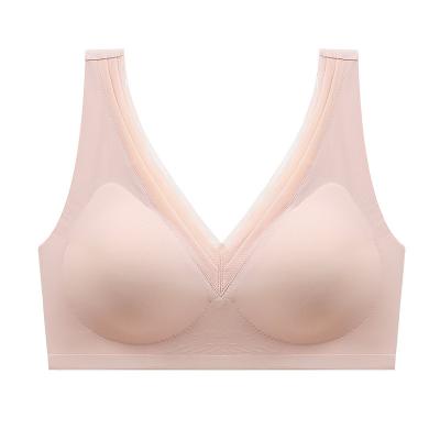 China Gather Underwear Vest Women One Piece Breathable Underwear Plus Size Seamless One Piece Bra for sale