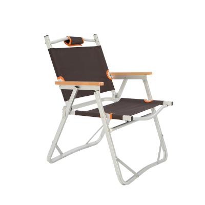 China Aluminum Frame Wide Backrest Low Easy-Carry Seating Beach Chair Camping Fishing Chair With Carry Bag for sale