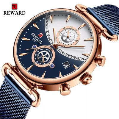 China Blue Watch Lover Couples Chronograph Style Gift Sports Men's Watch Fashion Waterproof Military Stain Watch Wholesale for sale