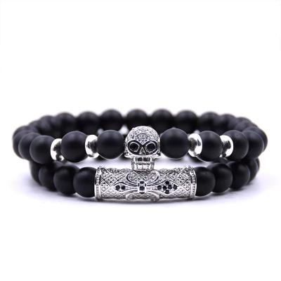 China Stainless steel /copper bangles skull set fashion bracelets for sale