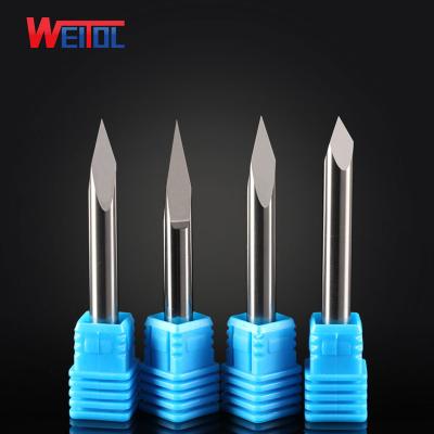 China Acrylic/PVC/MDF/Wood WeiTol CNC Machine Tools For Acrylic Porcelain CNC Router Wood Bit For Metal And Wood Face N 6 Mm Three Engraving Bit little for sale