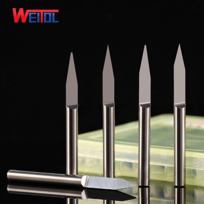 China WeiTol Carbide N 1/8 Flat Bottom Wood Engraving Bits Engraving Tool CNC Wood Carving Tool for sale