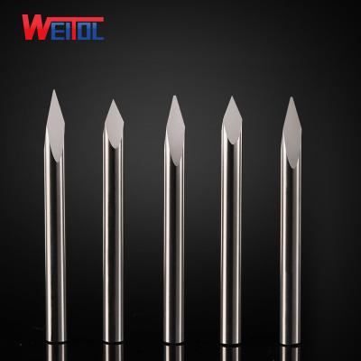 China WeiTol Tungsten Carbide Router Bit CNC Metal Cutting Three Face Metal Engraving Bit CNC Metal Router Bits for sale