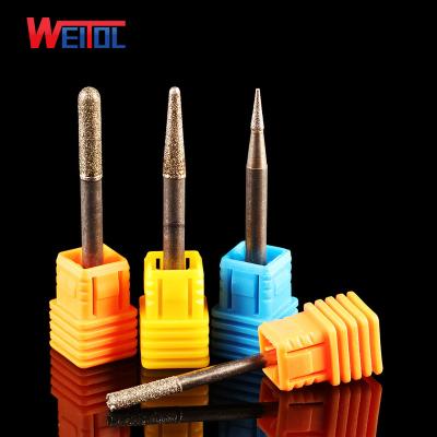 China Hot Sale Weitol Bowlder Diamond Burrs Bits For Engraving Jade Diamond Router Bits For Stone for sale