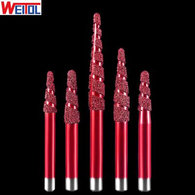 China Weitol Multi Layer Marble Vacuum Welded Stone Bits For Marble Granite Stone Router Bit for sale