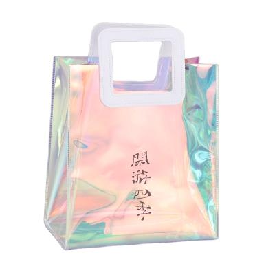 China Fashion Wholesale Candy Color Clear Fashion Ladies Bags Women Handbags Transparent PVC for sale