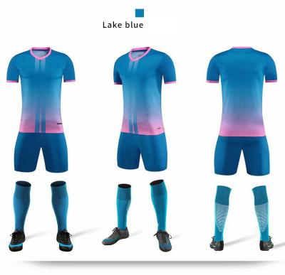 China OEM & ODM Sublimation Team Adult Soccer Shirts Breathable Kid Soccer Uniform Sets for sale