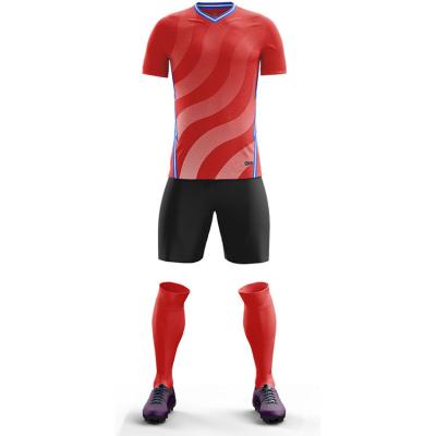 China Sets OEM Logos Sublimated Youth Soccer Uniform Kits For Soccer Club for sale