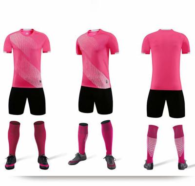 China Sets Customized Low MOQ Football Team Uniforms Quick Dry Soccer Kit For Team for sale