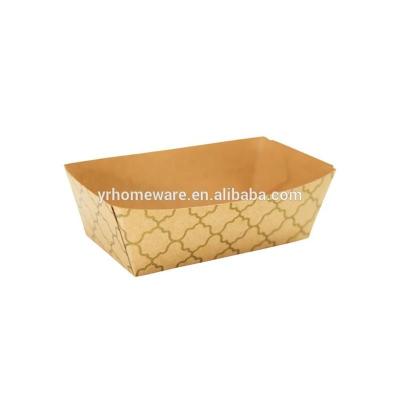 China Disposable Wrapping Paper Hot Dog Box Boat Shape Dish Chicken Fast Food Disposable Tray for sale