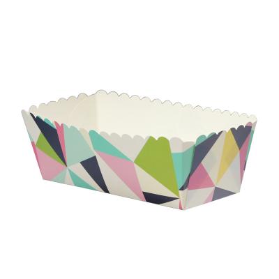 China Disposable Popcorn Box Paper Geometric Designs Year Disposable Food Containers for sale