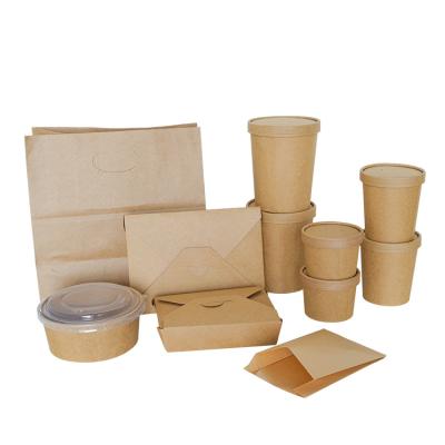 China Disposable Disposable Year Take Away Paper Bowl And Paper Box Take Out Food Containers Packing Cup , Bowl for sale