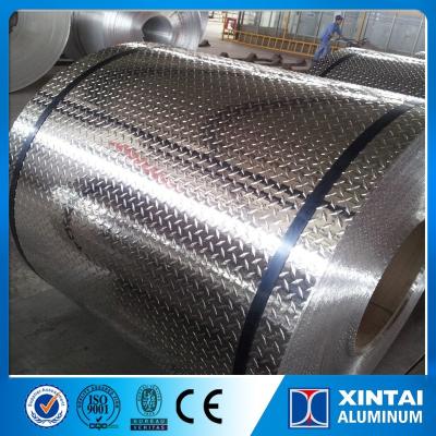 China Bright Trailer Finish Anti - Skidding Ribbed Aluminum Sheet For Flooring for sale