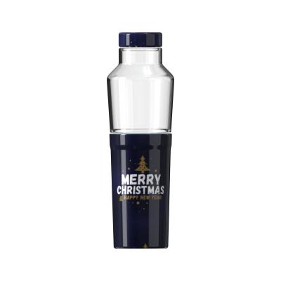 China Sustainable double wall insulated water bottles bpa free reusable custom logo stainless steel top glass water bottle for sale