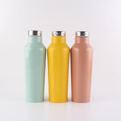 China Qinge Wholesale BPA Free 304 Stainless Steel Powder Coating Vacuum PORTABLE Water Bottle With Lid for sale