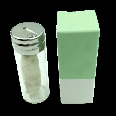 China 100% Biodegradable Plastic PLA Corn Free Dental Floss In Refillable Glass Bottle YL-GBDF003 for sale