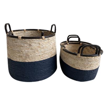 China Hot Sale Custom Made Cotton Rope Basket Viable In Low Price for sale