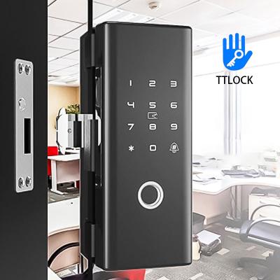 China App Zinc Alloy Fingerprint Ble TTlock Door Lock Glass Sliding Door for sale