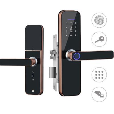 China Biometric Electronic Digital Smart Lock Aluminum Alloy Fingerprint Wifi Home Door Lock for sale