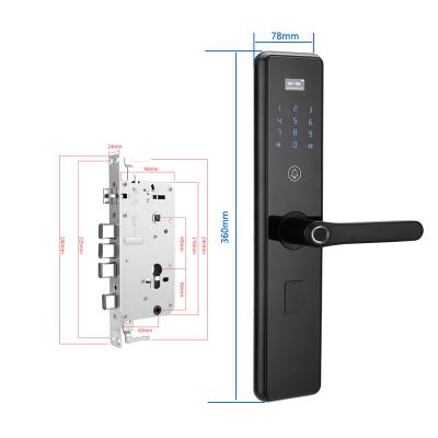 China Home Biometric Fingerprint Rope Keypad WiFi Home Hotel Residence Bedroom Automatic Lock Door with Tuya App for sale