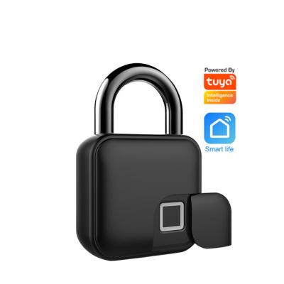 China Dust Proof And Waterproof Keyless Tuya Ble Fingerprint Padlock With Smartphone App for sale