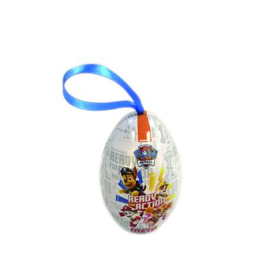 China Egg tin box a standing egg shaped tin box for chocolate or candy packing easter egg tin box can stand for sale