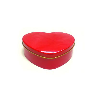 China Recycled Candy Tin Box China Manufacturer Production Materials Heart Shaped Luminous Red Heart Tin Box Wedding Gift Tin Box for sale