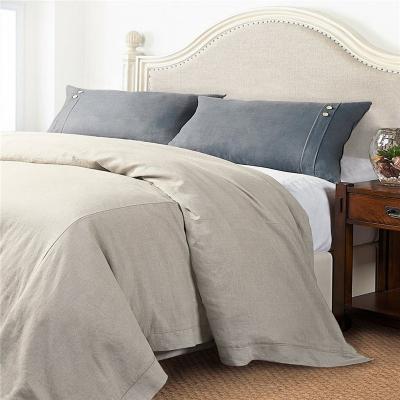 China Nondisposable sheet set bedding set stonewashed linen fabric for hometextile for sale