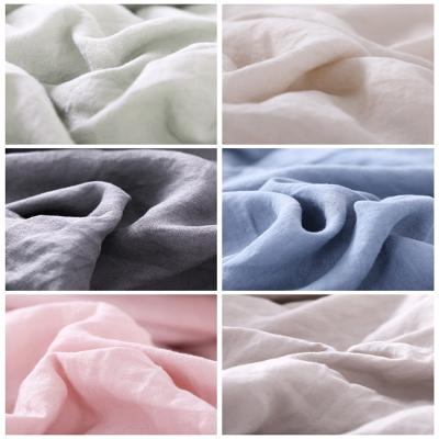 China Tear-resistant Plain Dyed French Linen 100 Washed Extra Wide 280cm Width Sheer Linen Fabric For Bedding Sets for sale