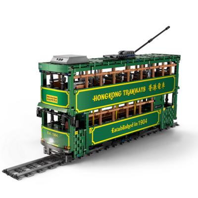 China Toy Mold ROI KB120 RC Electronic Technic Nostalgic Tram Retro Building Block Creative Bricks DIY Electric Bus Toys For Children for sale