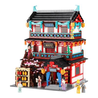 China Electronic Toy XINGBAO 01030 City Street View Bricks Chinatown Architecture MOC Building Blocks Toys for sale