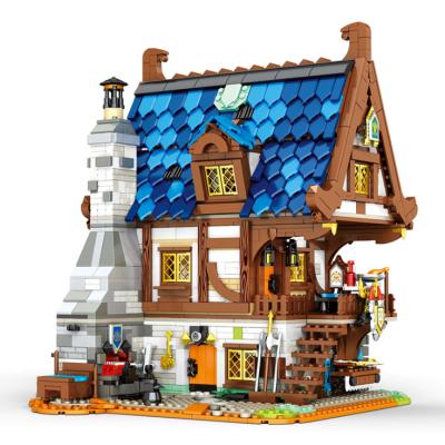 China Electronic Reobrix Toy 66005 Wholesale European Children's Toy Christmas Gift Children's Learning Toy Street View Building Block Century Blacksmith for sale