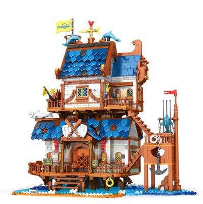 China Electronic Toy Reobrix 66007 European Century Fishing Shop Children Educational Toy Building Blocks Mold King Toy Kid Toys china wholesale for sale