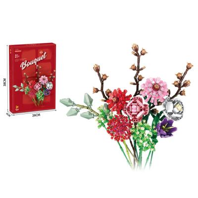 China Toy Gift Education Child Simulation Assemble Brick Flower Electronic Bouquet 655002 Building Block Set Legoi Technic Decoration for sale