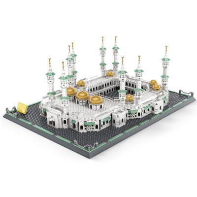 China Mecca Building Blocks Children's City Electronic Architecture Toy Wange's Great Mosque Assemble Bricks Toys For Children Gift for sale