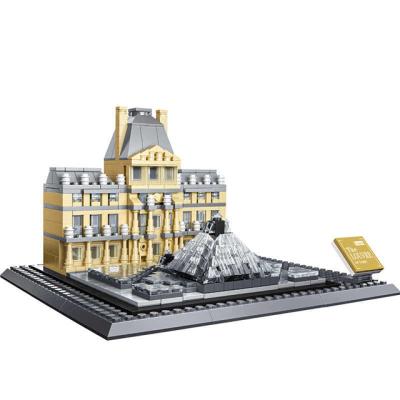 China Toy Wange 4213 785pcs Architecture Series Electronic Louvre Word of Paris Building Blocks Bricks Toys For Children for sale