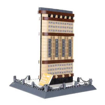 China Electronic Toy Wange 4220 New York Architecture Model Blocks Toys For Children's Iron Building for sale