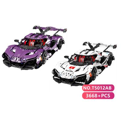 China High Tech Toy T5012 Electronic Sports Car Children Learning Technic Toy 1:8 Super Racing Car Model Building Block Bricks Toys Adult Gift for sale