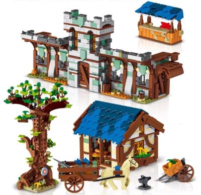 China Electronic Toy RECOMMEND 50101 Street View Medieval City Market Modular Bricks Model Creative Building Blocks moc toy 21325 gift dots 2021 for kids for sale