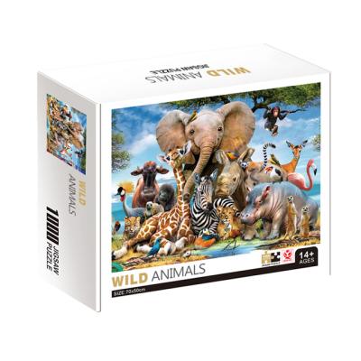 China 2021 cartoon toy 3d puzzle 1000 pieces for adults developing home decoration puzzle mat animal gifts for sale