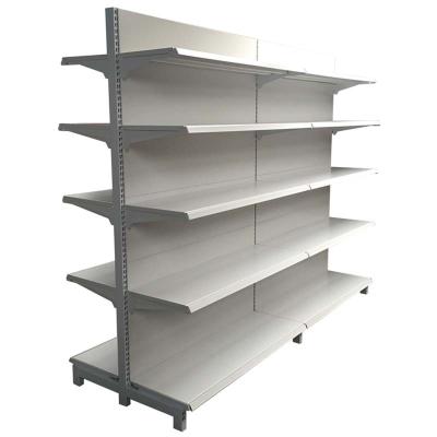 China Double-sided Light Duty Double Sided Metallic Retail Store Display Shelf Rack Supermarket shelves for sale