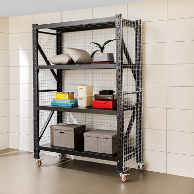 China Factory Made Steel Industrial 4 Tier Garage Warehouse Storage Shelving Unit Racking Corrosion Protection for sale