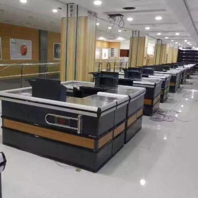 China 1)Supermarket 2)High Quality Commercial Retail Cashier Table Checkout Counter Shop Shop Supermarket for sale