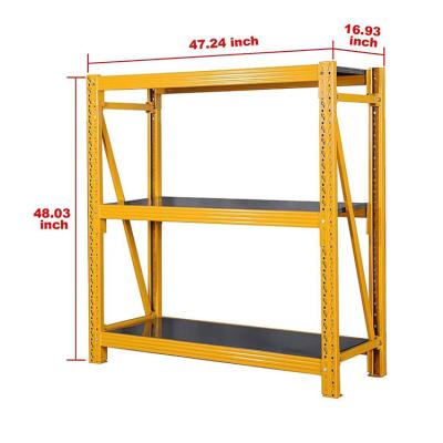 China Multifunctional Adjustable Warehouse Industrial Workshop Garage Corrosion Protection Steel 3-Tier Storage Shelf Rack for sale